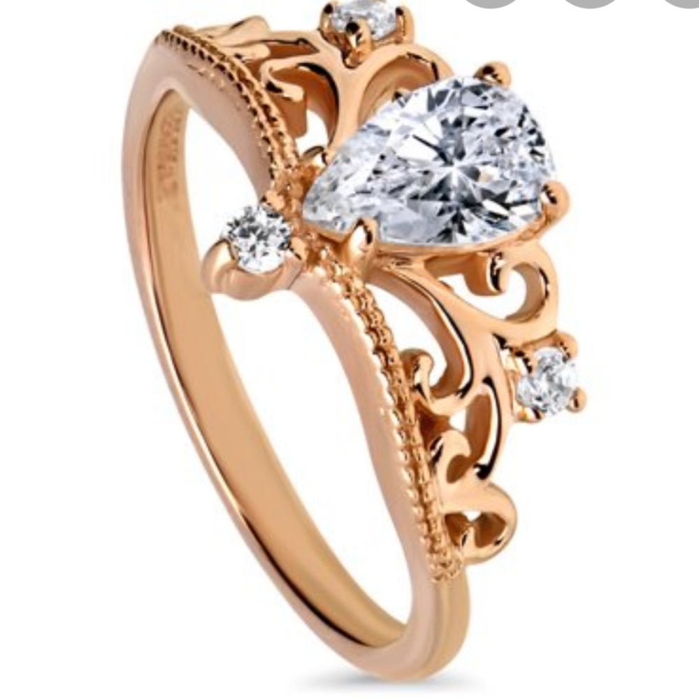 NIB Berricle rose gold plated Sterling ring